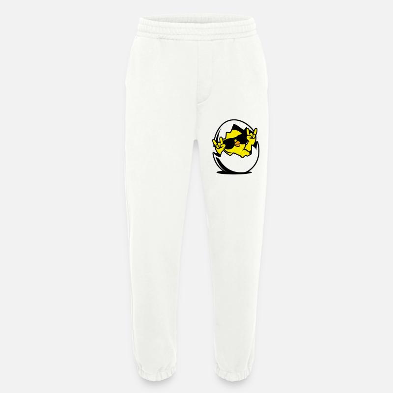 Rock Chick – Cool Chick in an Egg - Heavyweight organic joggingbukser made in EU - OFF WHITE