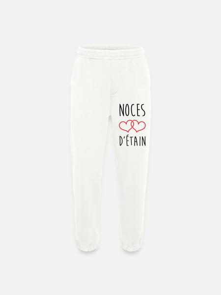 Pewter Wedding 10 Years Wedding - Heavyweight Jogging Pants - made by SPREAD - OFF WHITE