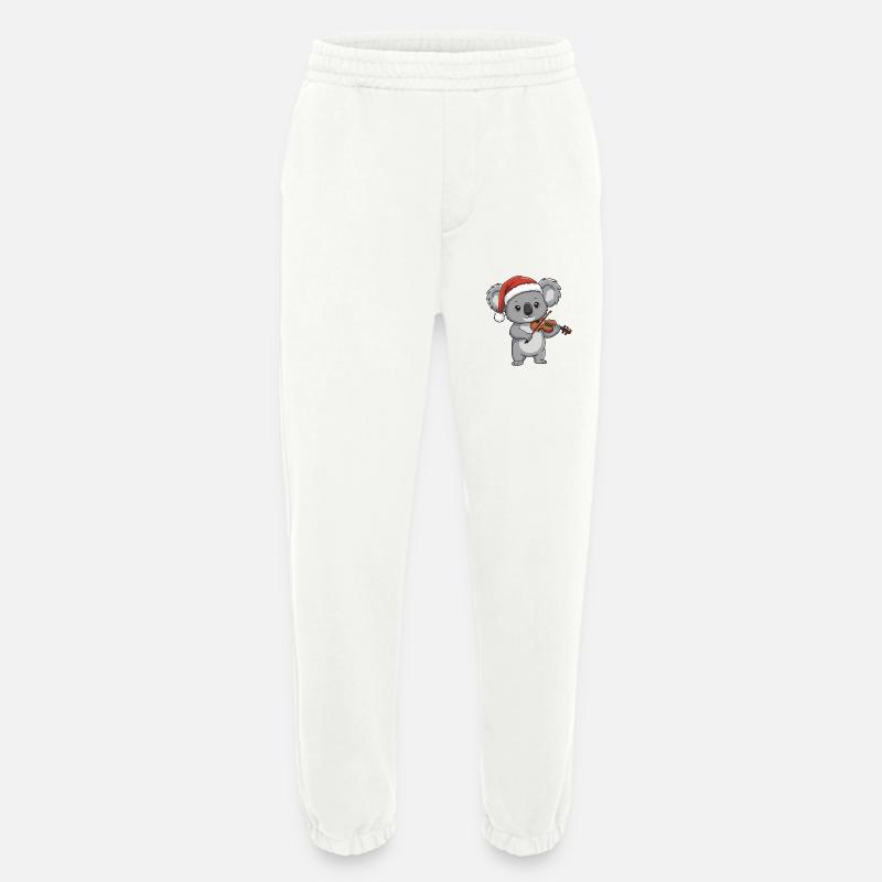 Weihnachts-Koalabär spielt Geigenkunst - Heavyweight Jogginghose - made by SPREAD  - OFF WHITE