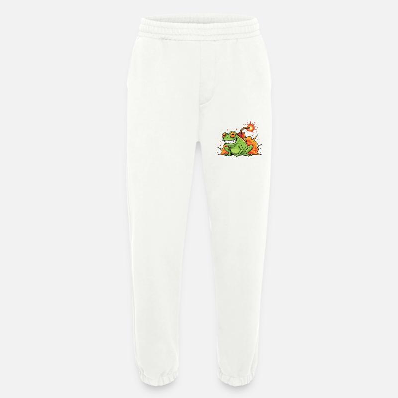 Firecracker Spark Fun - Heavyweight Jogging Pants - made by SPREAD  - OFF WHITE