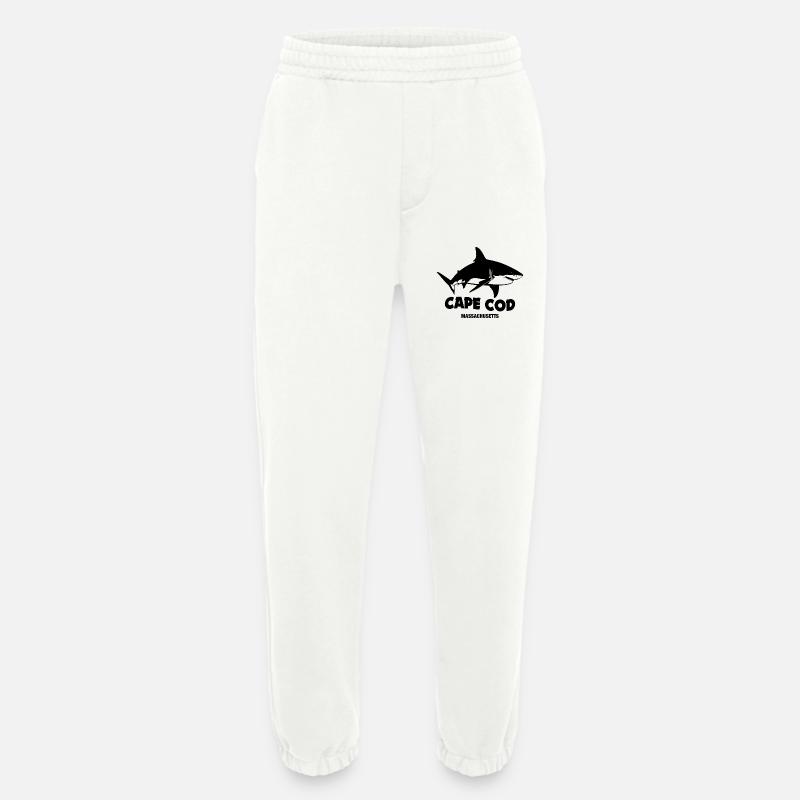 Cape Cod - grands requins blancs - Pantalon de jogging bio épais fabriqué en UE - OFF WHITE