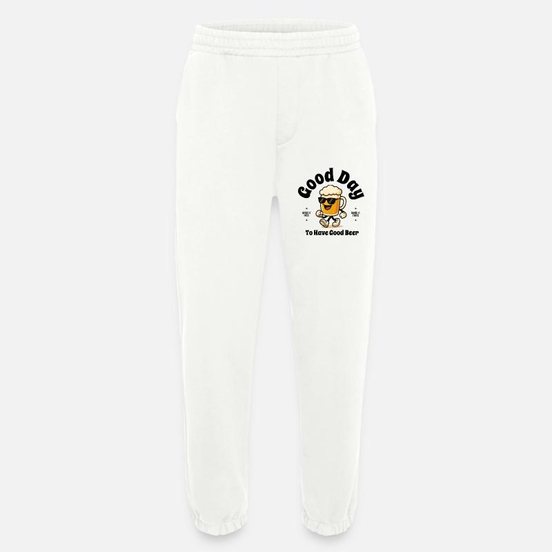Bierheld im Sprint mit Sonnenbrille - Heavyweight Jogginghose - made by SPREAD  - OFF WHITE