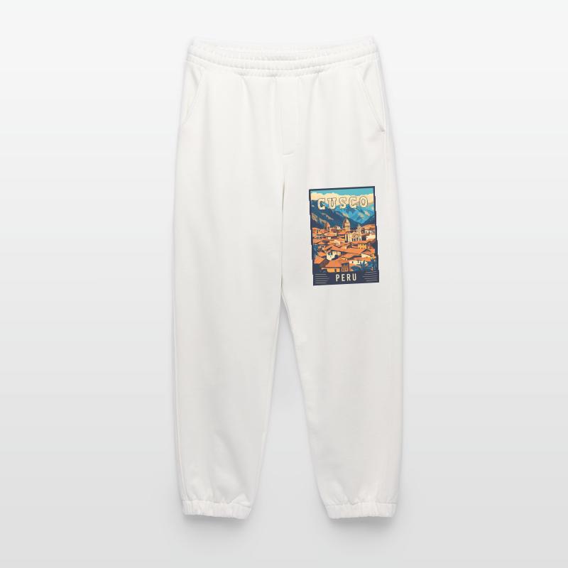 Erleben Sie das lebendige Cusco in Peru – Reisekunst Heavyweight Jogginghose - made by SPREAD 