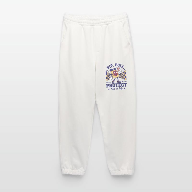 RIP PULL PROTECT Keep It Safe Trading Card Heavyweight Jogging Pants - made by SPREAD 