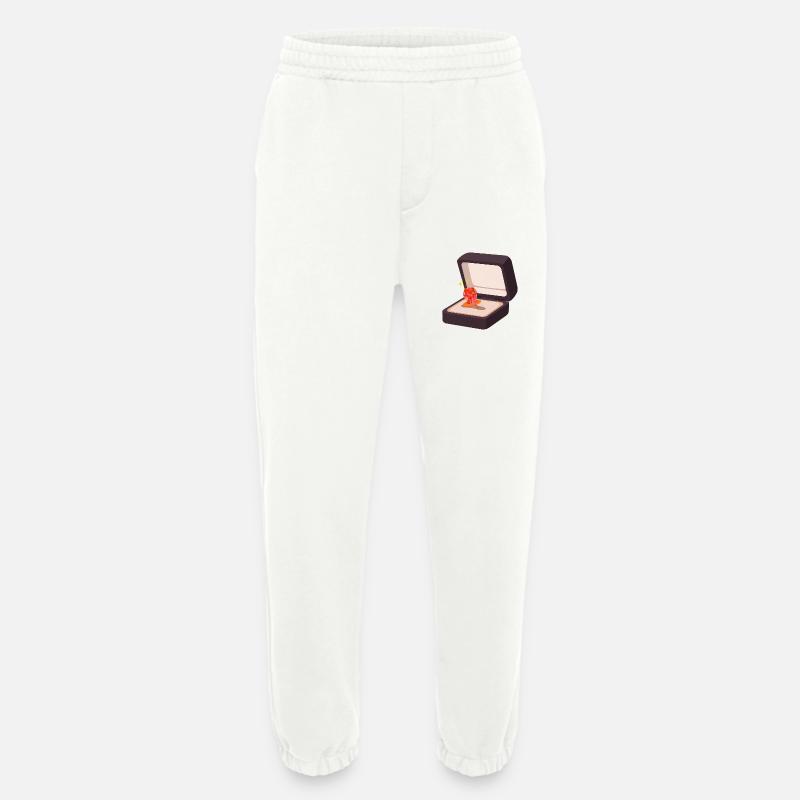 Candy Ring Proposal Engagement Marry Wedding - Heavyweight Jogging Pants - made by SPREAD  - OFF WHITE