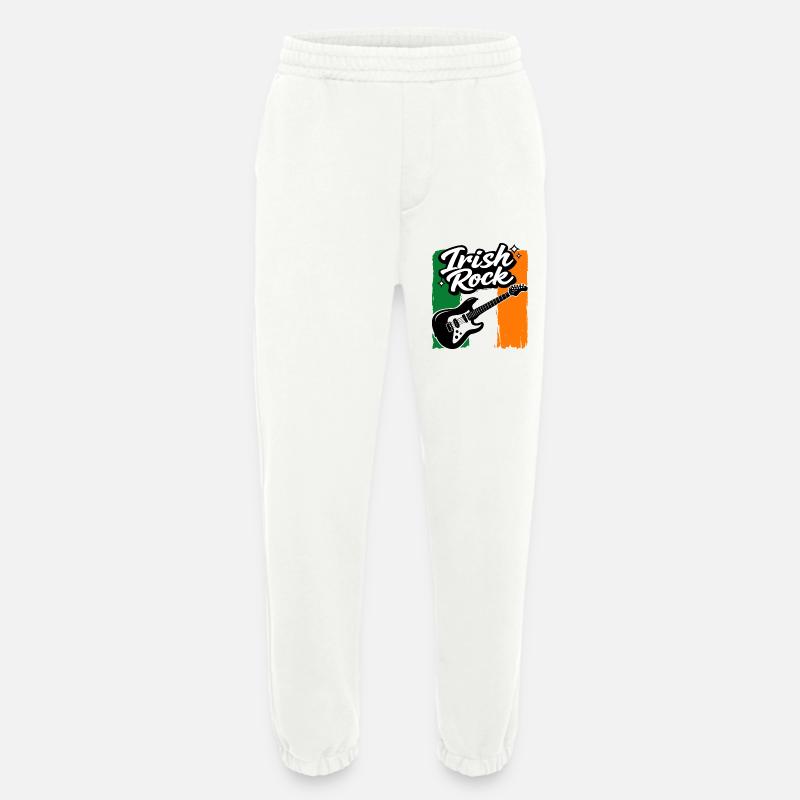 Electric Guitar St Patrick Flag Rock Gift - Heavyweight Jogging Pants - made by SPREAD  - OFF WHITE