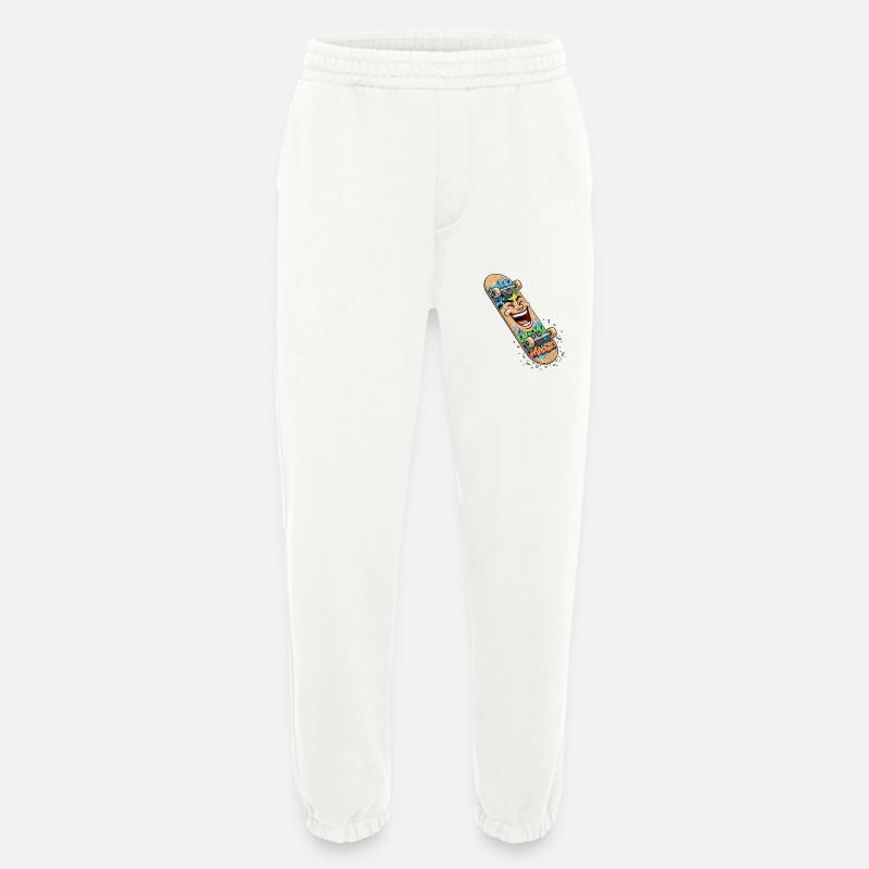Lachender Skateboard Graffiti - Heavyweight Jogginghose - made by SPREAD  - OFF WHITE