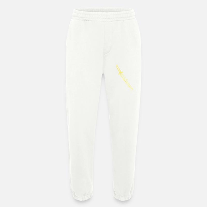 Golden Katana Samurai Sword - Heavyweight Jogging Pants - made by SPREAD  - OFF WHITE