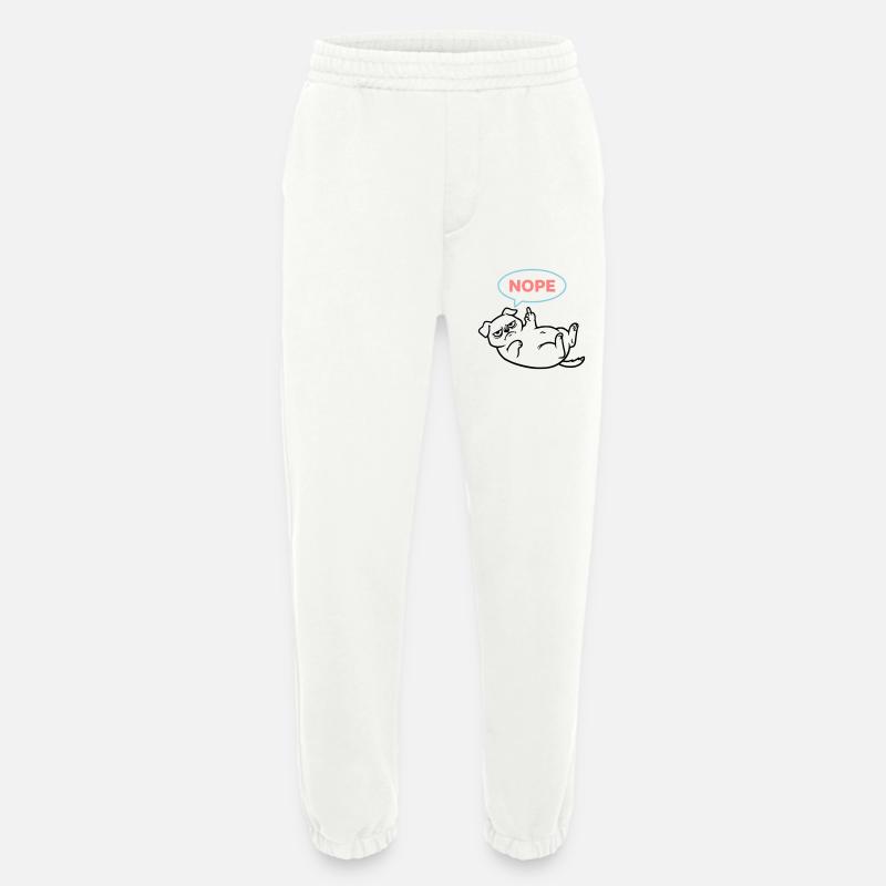  Mops Hund Comic Bunt Outline - Heavyweight Jogginghose - made by SPREAD  - OFF WHITE