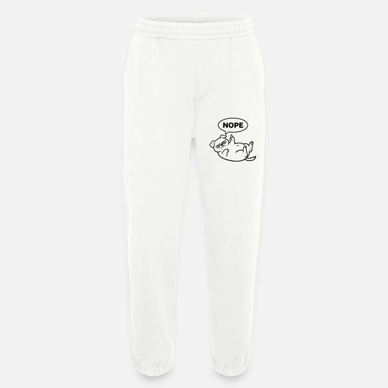 Mops Hund Mittelfinger Nein - Heavyweight Jogginghose - made by SPREAD  - OFF WHITE