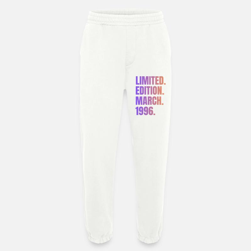 Édition Limitée Mars 1996 - Pantalon de jogging bio épais fabriqué en UE - OFF WHITE