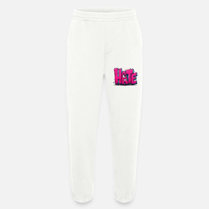 Hate Graffiti - Heavyweight Jogging Pants - made by SPREAD  - OFF WHITE