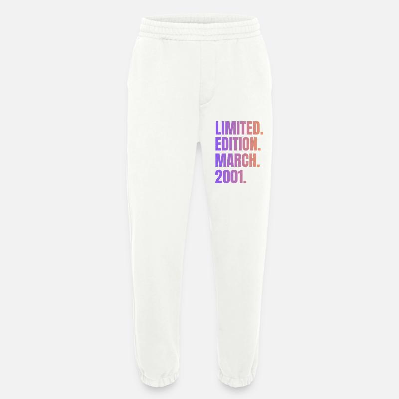Édition Limitée Mars 2001 - Pantalon de jogging bio épais fabriqué en UE - OFF WHITE