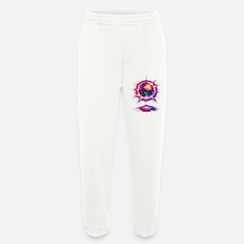 Disco Kugel Neon 80er Design  - Heavyweight Jogginghose - made by SPREAD  - OFF WHITE