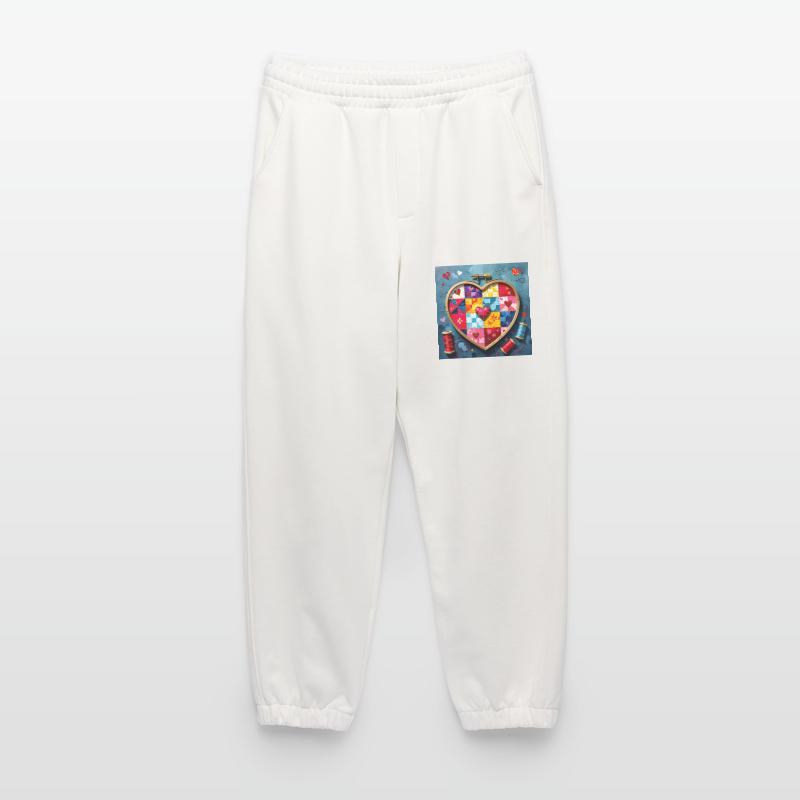 Patchwork Herz Quiltkunst Heavyweight Jogginghose - made by SPREAD 