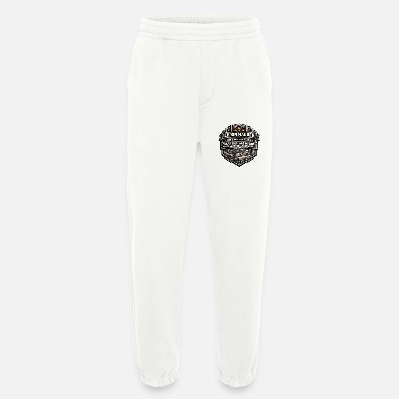 Ich bin Maurer – Baue dir alles - Heavyweight Jogginghose - made by SPREAD  - OFF WHITE