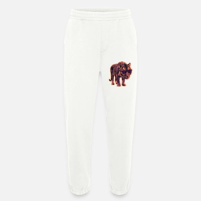 Tiger Sonnenbrille Risographie - Heavyweight Jogginghose - made by SPREAD  - OFF WHITE