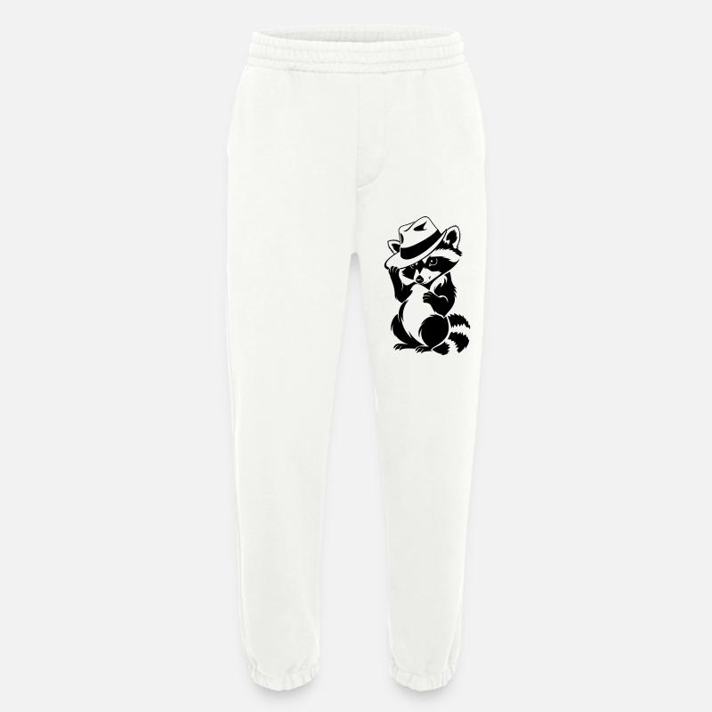 Süßer Waschbär mit Hut - Heavyweight Jogginghose - made by SPREAD  - OFF WHITE