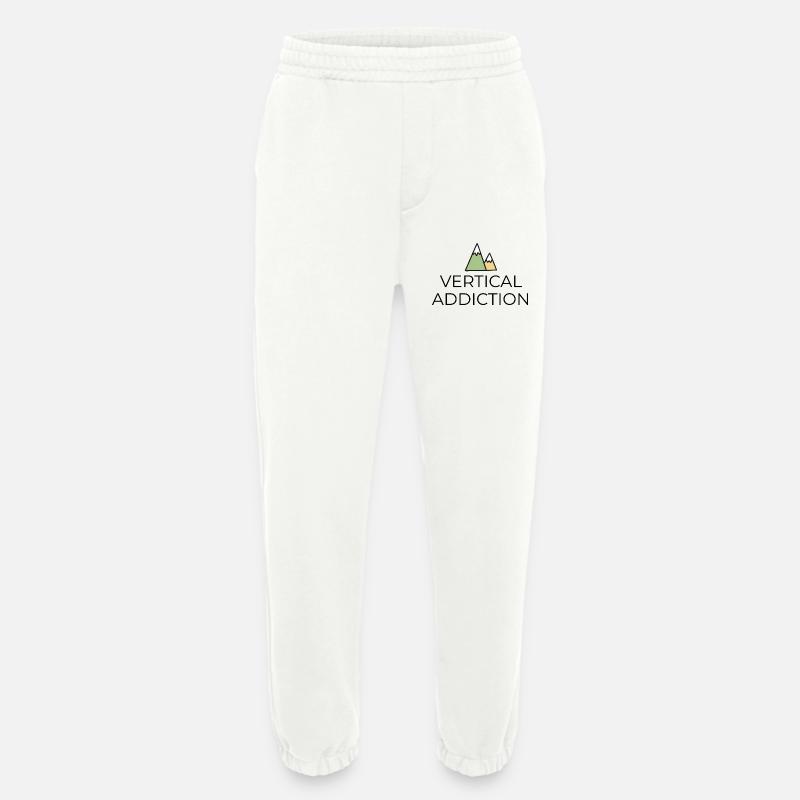 Vertical Addiction - Design mit Bergspitzen - Heavyweight Jogginghose - made by SPREAD  - OFF WHITE