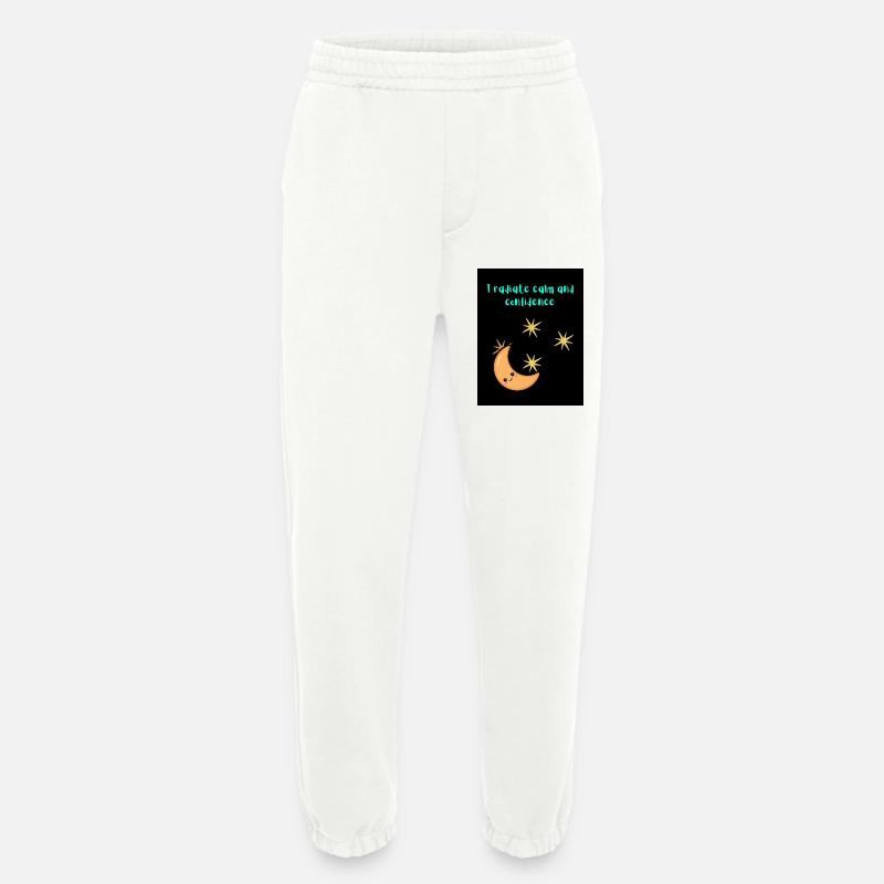 I_radiate_calm_and_confidence - Heavyweight Jogging Pants - made by SPREAD  - OFF WHITE