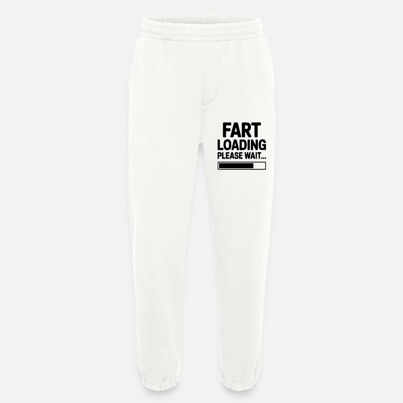 Fart Loading Please Wait... - Heavyweight Jogging Pants - made by SPREAD  - OFF WHITE