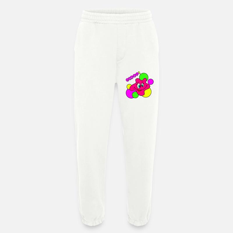 BLOOP! Lustiger Neon Pop-Art Klecks-Charakter - Heavyweight Jogginghose - made by SPREAD  - OFF WHITE
