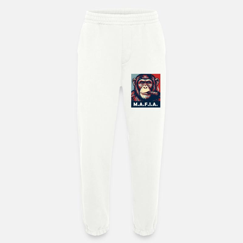 Pop-Art-Schimpanse mit Zigarre - Heavyweight Jogginghose - made by SPREAD  - OFF WHITE