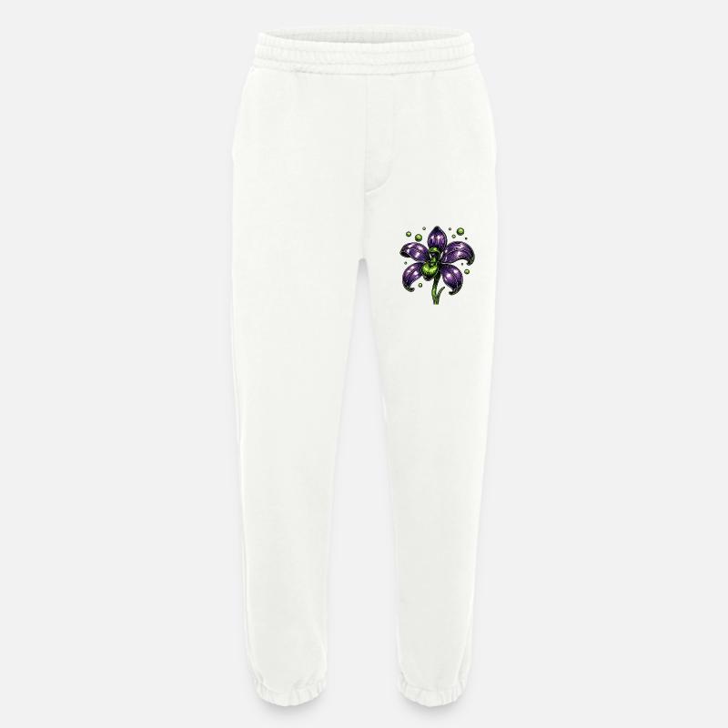 Lila Orchidee Blume Botanik - Heavyweight Jogginghose - made by SPREAD  - OFF WHITE