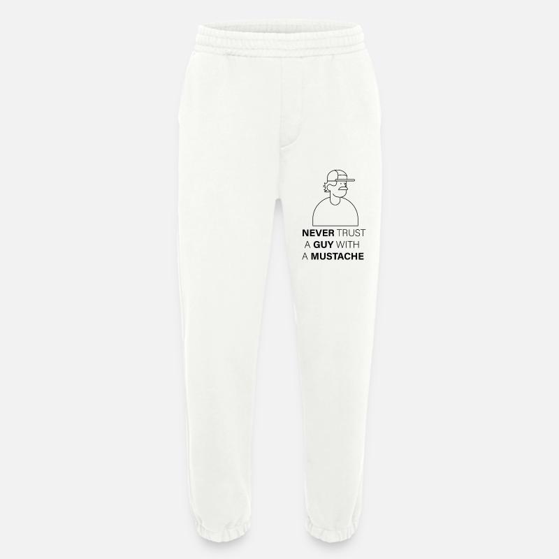 NEVER_TRUST_A_GUY_WITH_A_MUSTACHE - Heavyweight Jogginghose - made by SPREAD  - OFF WHITE