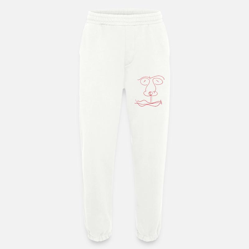 Rotes Liniengesicht - Heavyweight Jogginghose - made by SPREAD  - OFF WHITE