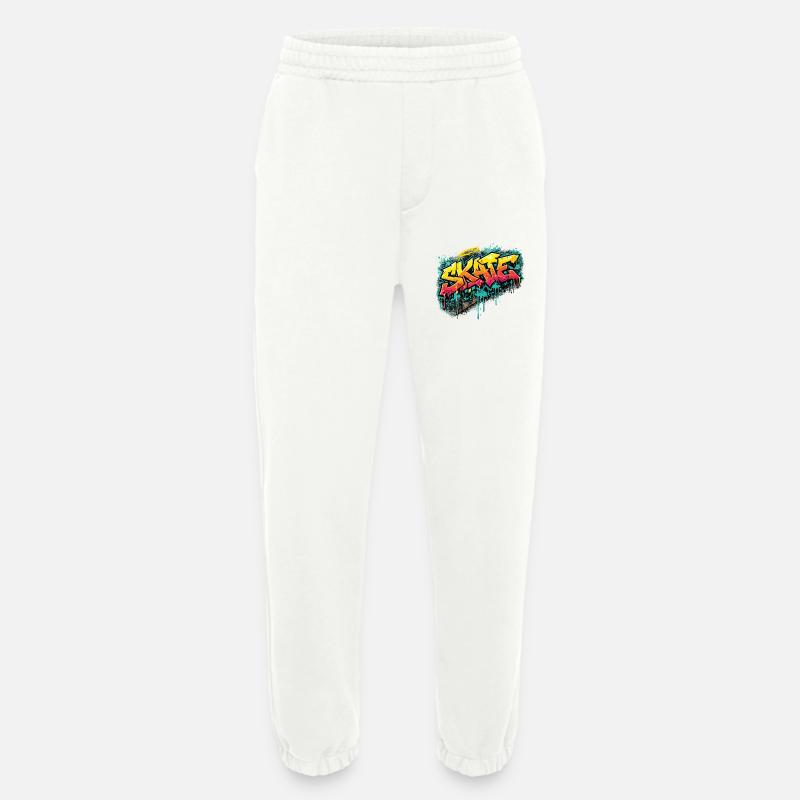 Skate Graffiti Explosion - Heavyweight Jogging Pants - made by SPREAD  - OFF WHITE
