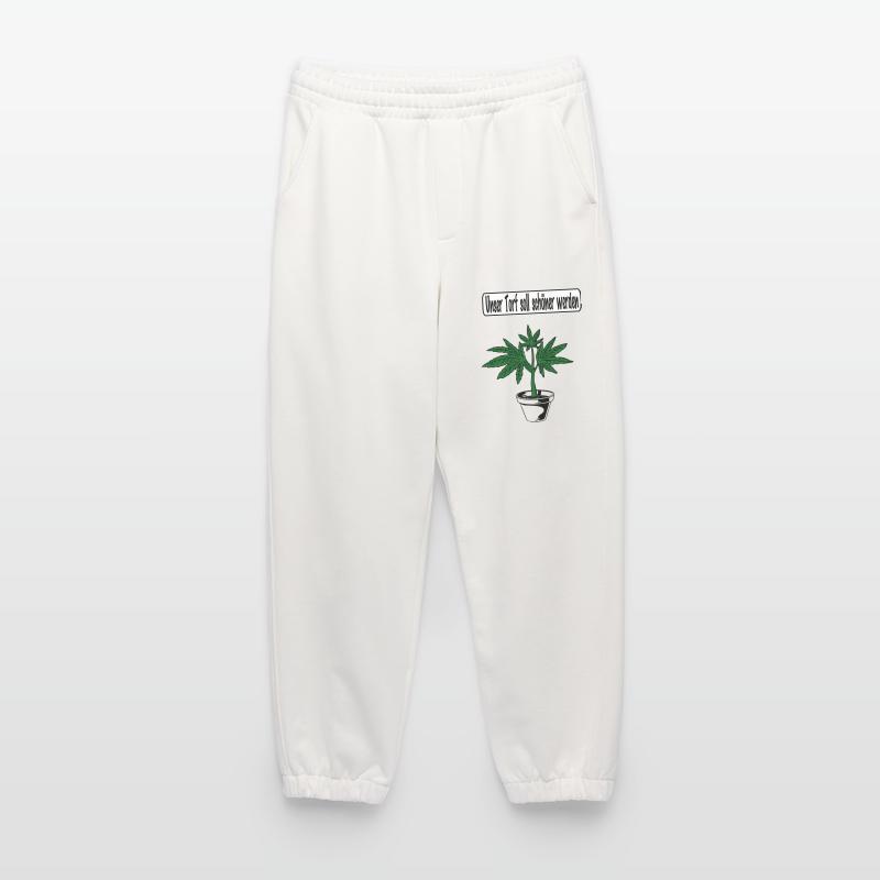 Conception du cannabis Pantalon de jogging bio épais fabriqué en UE