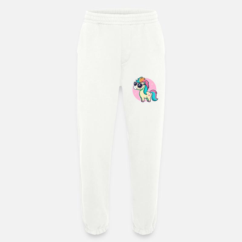Rainbow Pony Glam-Brille - Heavyweight Jogginghose - made by SPREAD  - OFF WHITE
