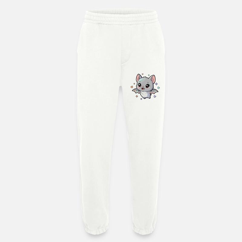 Kuschelfledermaus mit Pastellsternchen - Heavyweight Jogginghose - made by SPREAD - OFF WHITE
