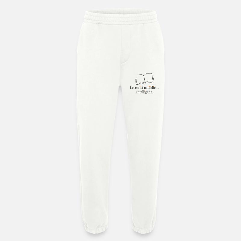 Lesen ist natürliche Intelligenz - Heavyweight Jogginghose - made by SPREAD  - OFF WHITE