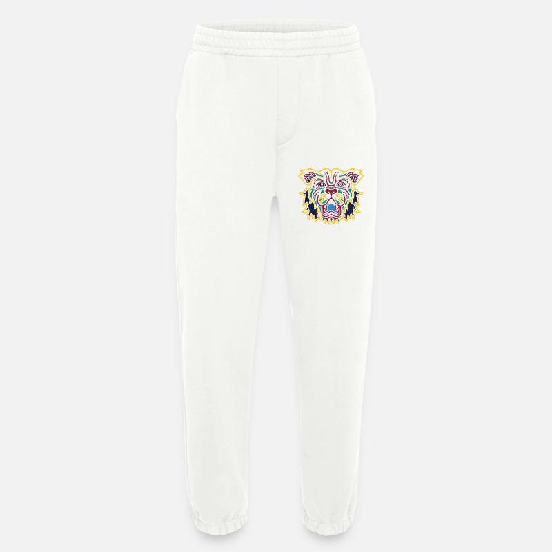Bunter Tiger Blick Emblem - Heavyweight Jogginghose - made by SPREAD  - OFF WHITE