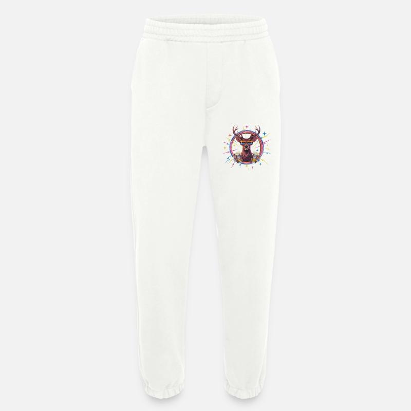 Retro Hirsch Disco Bier - Heavyweight Jogginghose - made by SPREAD  - OFF WHITE