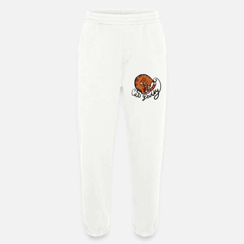Illustration eines gekrümmten Tabby-Nickerchens - Heavyweight Jogginghose - made by SPREAD  - OFF WHITE