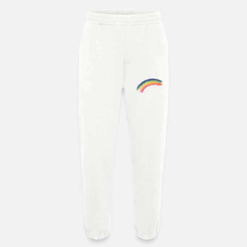 Regenbogen Pinselbogen - Heavyweight Jogginghose - made by SPREAD  - OFF WHITE