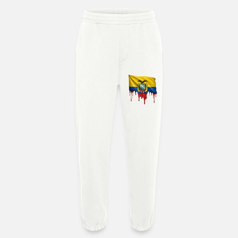 Ecuador Flaggen-Splatter - Heavyweight Jogginghose - made by SPREAD  - OFF WHITE