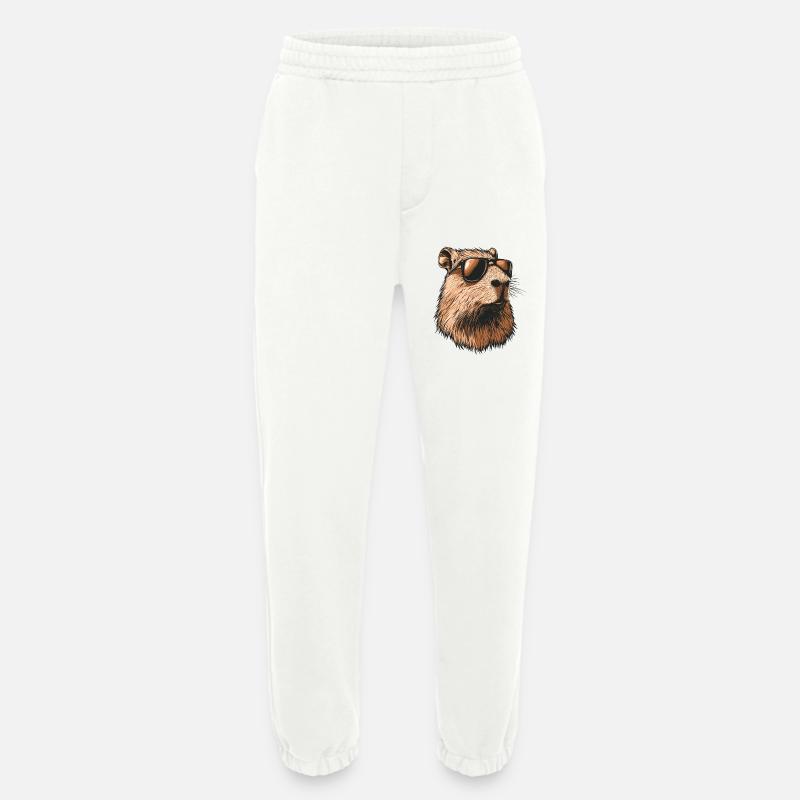 Capybara mit Sonnenbrille  - Heavyweight Jogginghose - made by SPREAD  - OFF WHITE
