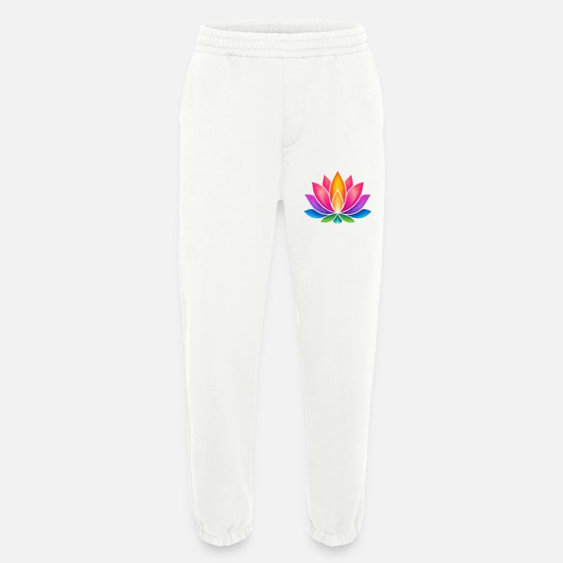Leuchtende Lotusblüte Farbexplosion - Heavyweight Jogginghose - made by SPREAD  - OFF WHITE