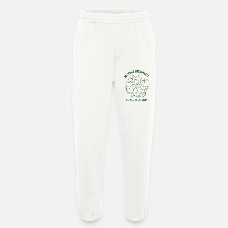 Microbe Talk Only | Microbiology Humor - Heavyweight Jogging Pants - made by SPREAD  - OFF WHITE