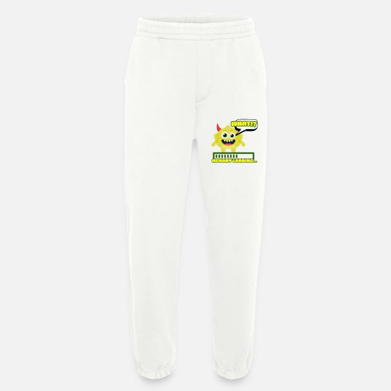 Memory Loading Monster Meme - Heavyweight Jogging Pants - made by SPREAD  - OFF WHITE