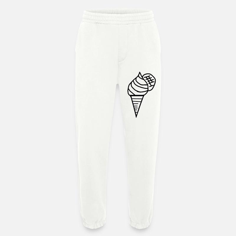 Eis  Eiscreme 60er Retro Eiswaffel Kinder - Heavyweight Jogging Pants - made by SPREAD  - OFF WHITE