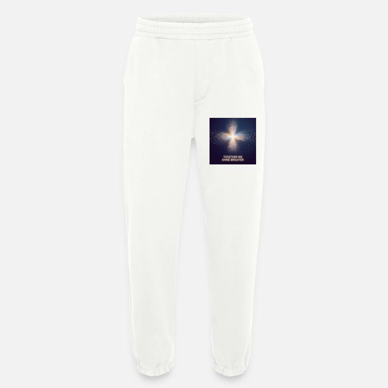Lichtkreuz Gemeinsam Strahlen - Heavyweight Jogginghose - made by SPREAD  - OFF WHITE