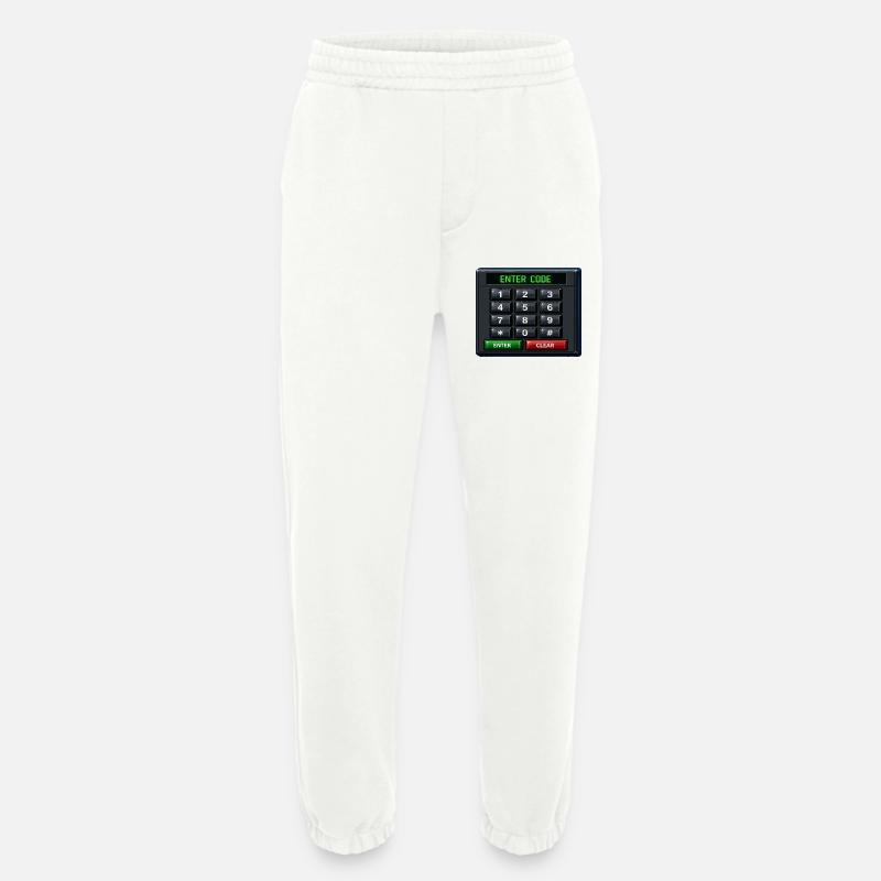 Enter Code Keypad Neon - Heavyweight Jogging Pants - made by SPREAD  - OFF WHITE