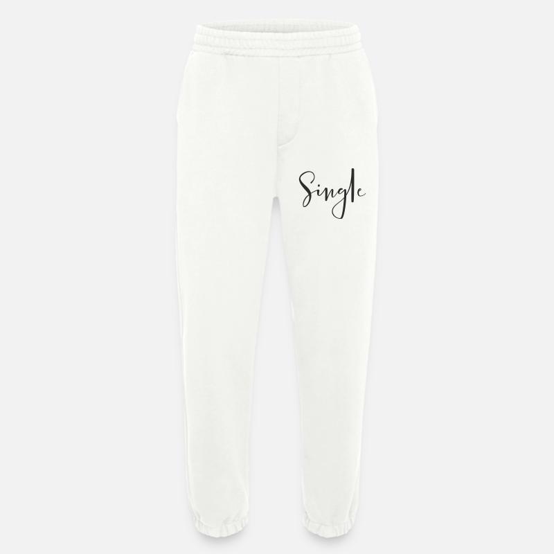 Single – Cool Statement Text Design - Heavyweight Jogging Pants - made by SPREAD  - OFF WHITE
