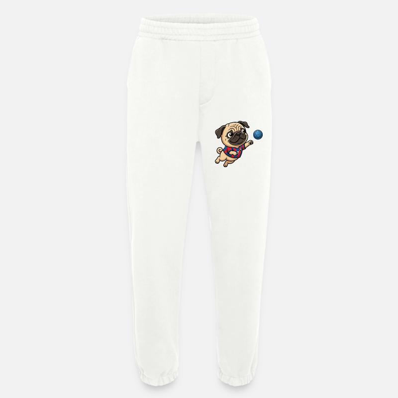 Lustiger Mops Handballfan Nummer 7 - Heavyweight Jogginghose - made by SPREAD  - OFF WHITE