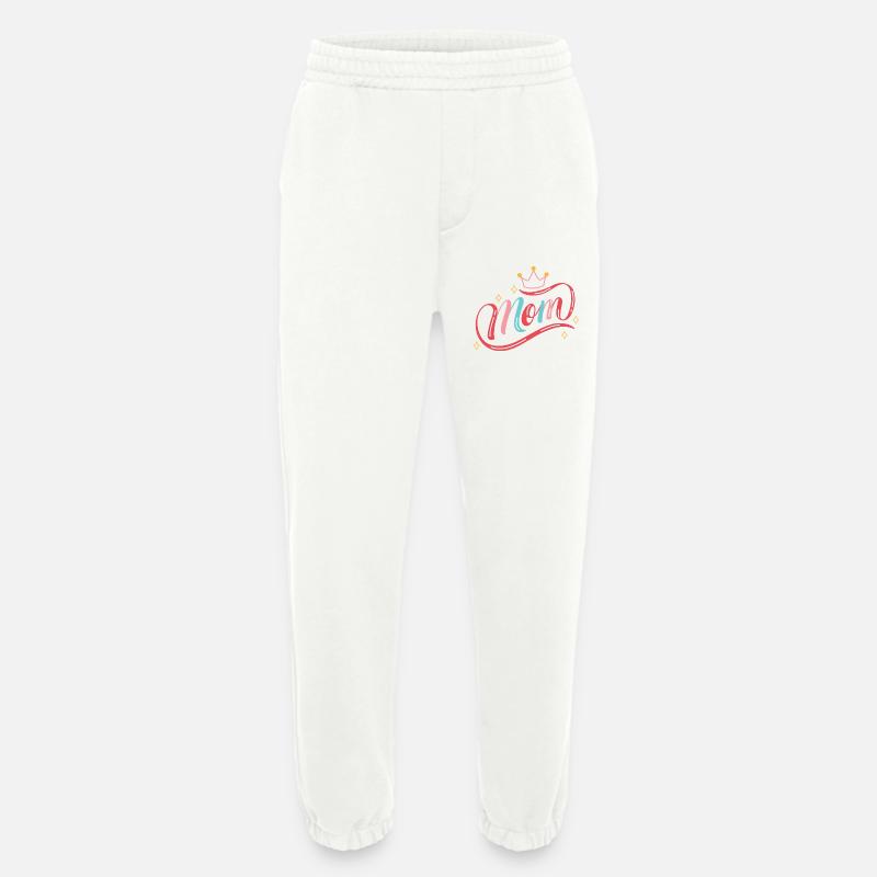 Crowned Mom Rainbow Script - Heavyweight Jogging Pants - made by SPREAD  - OFF WHITE